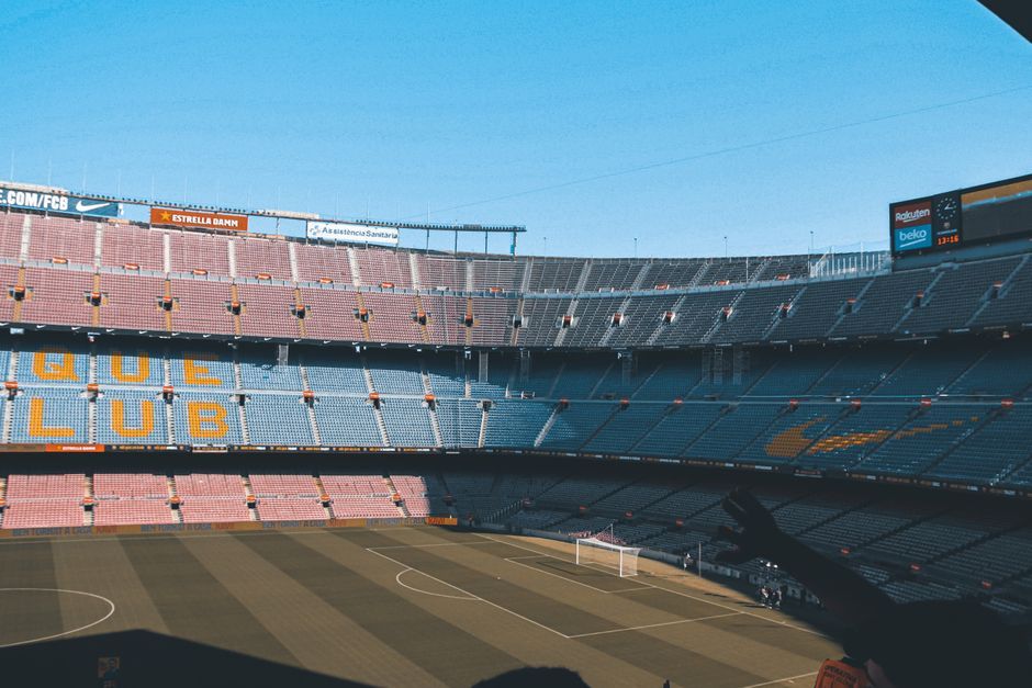 soccer match stadium empty pitch