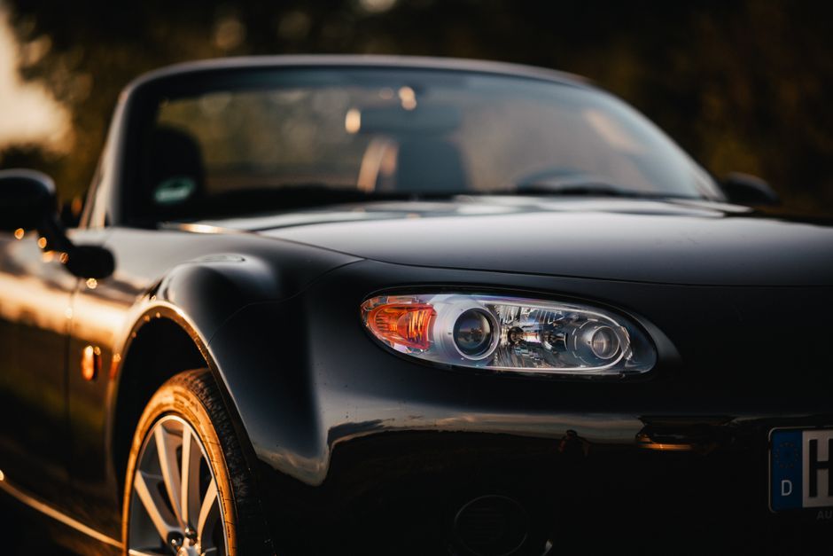 Mazda MX-5 convertible sports car road trip