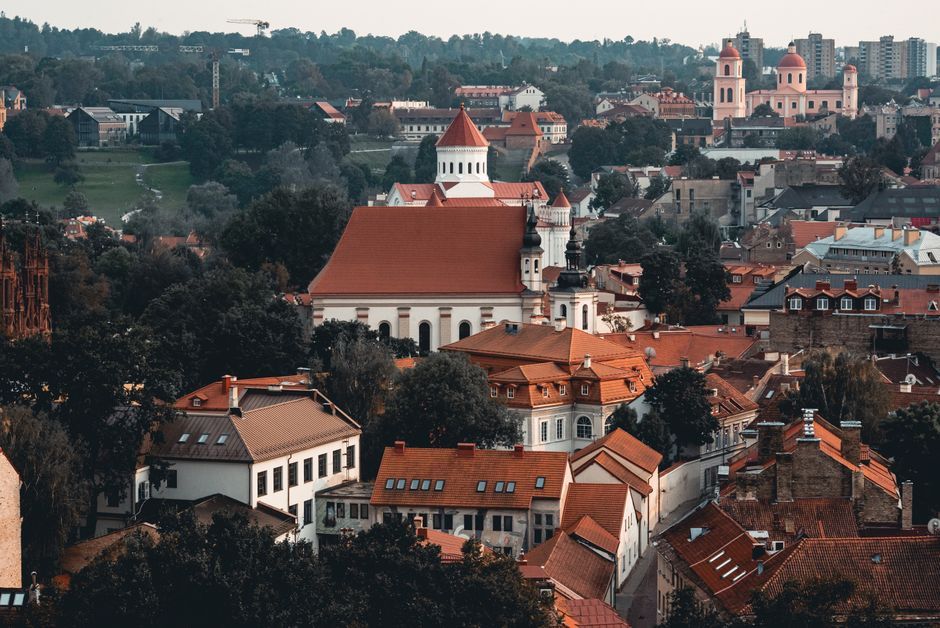 Lithuania capital Vilnius European city street