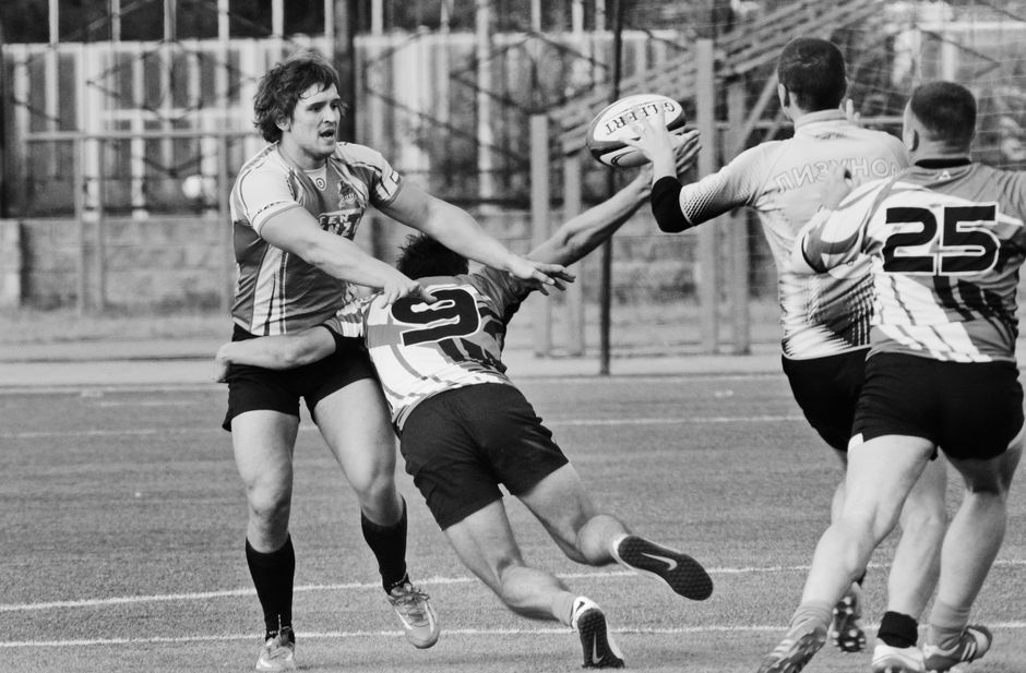 rugby union professional player action pitch