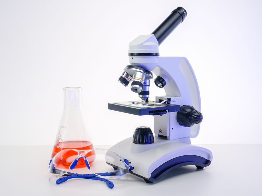 scientific laboratory glassware microscope research