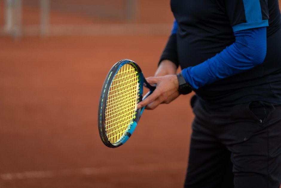 tennis player practice court training