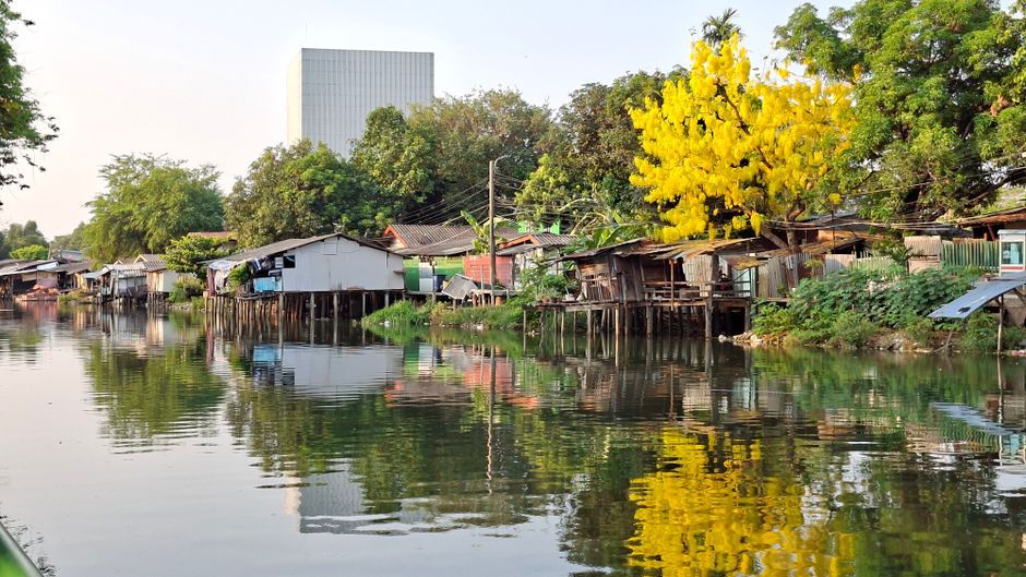 Bangkok canal water pump drainage Thailand