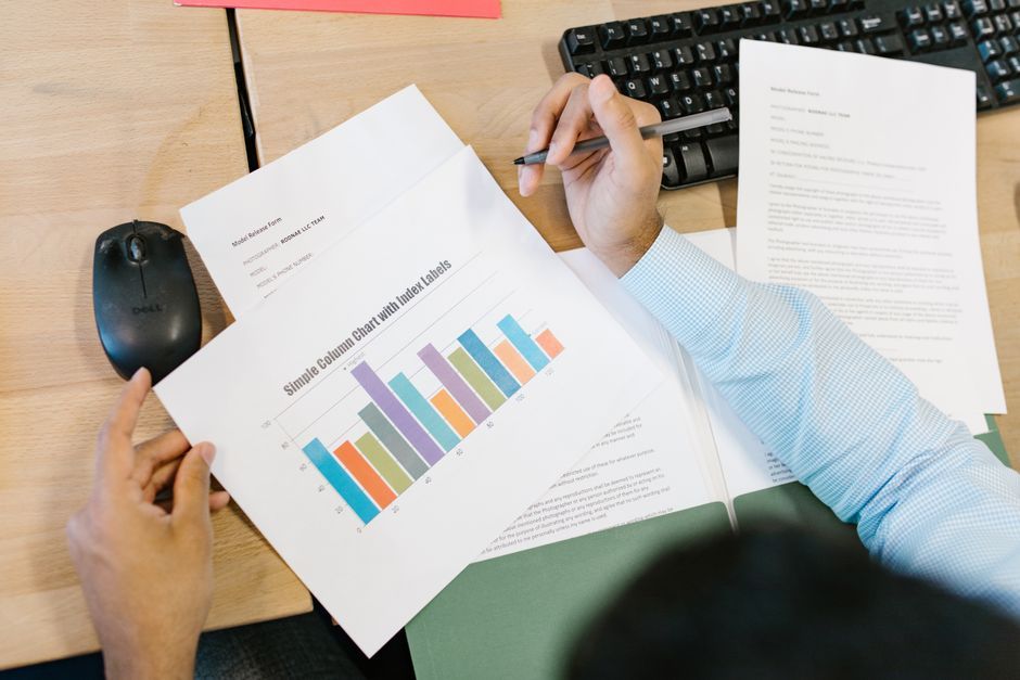 data spreadsheet analytics office desk