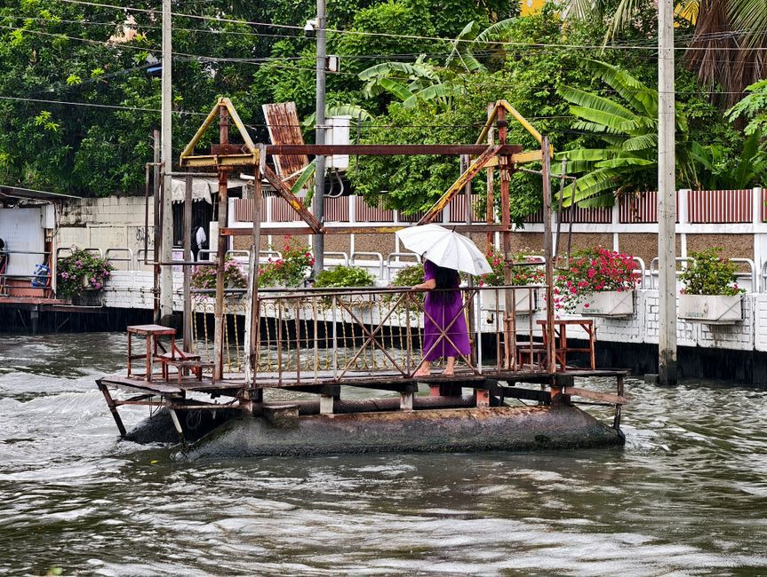 Bangkok street flooding pump drainage Thailand
