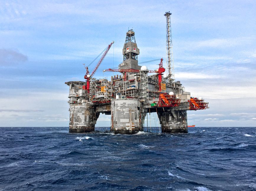South Atlantic ocean oil rig