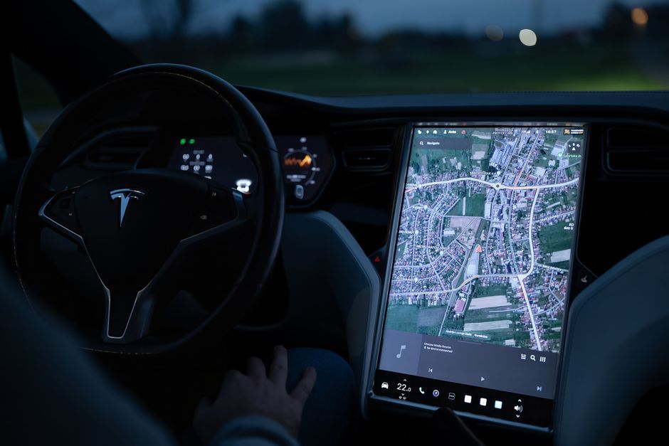 modern car steering wheel electronics dashboard