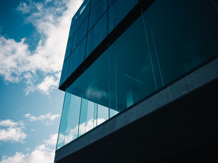 technology corporate office building exterior no logo