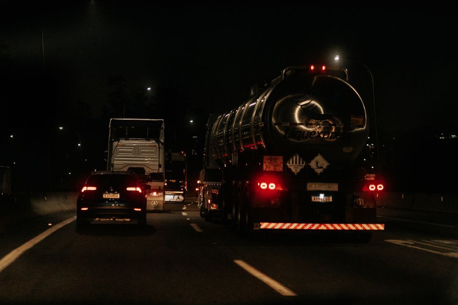 US highway traffic transport truck