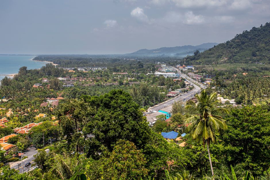 Thailand Myanmar border village road landscape
