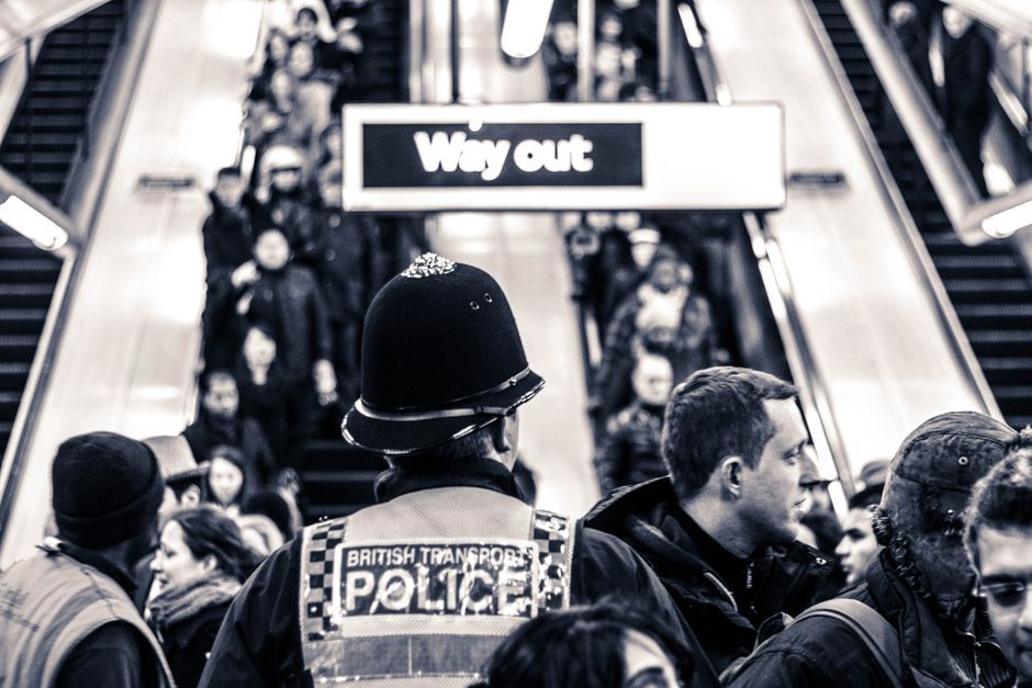 British police officer uniform London street