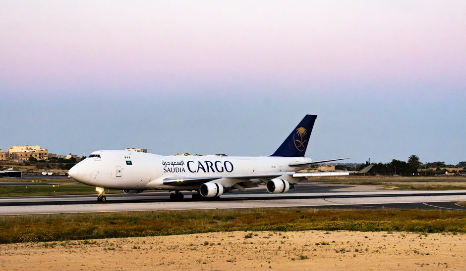 commercial airliner passenger jet airplane tarmac Saudi Arabia