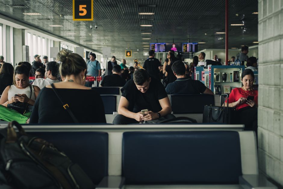 North America airport travel departure lounge