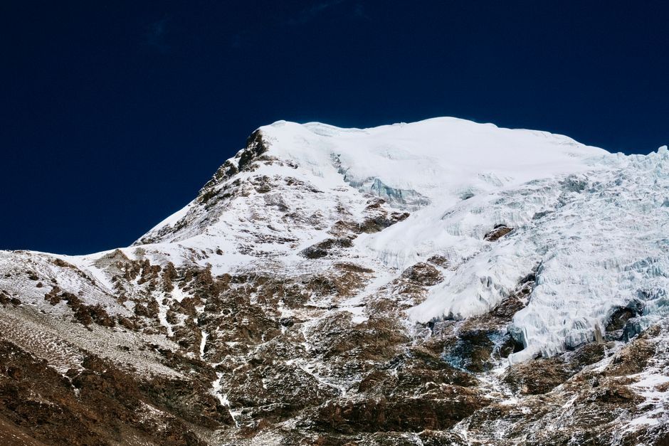 Himalayan glacier melting mountain landscape Asia