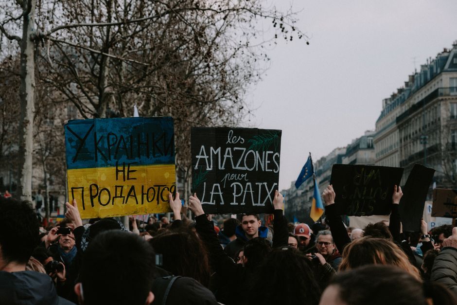 France street protest graffiti damage
