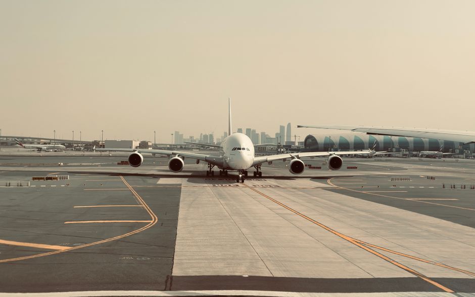 middle east commercial airliner airplane tarmac