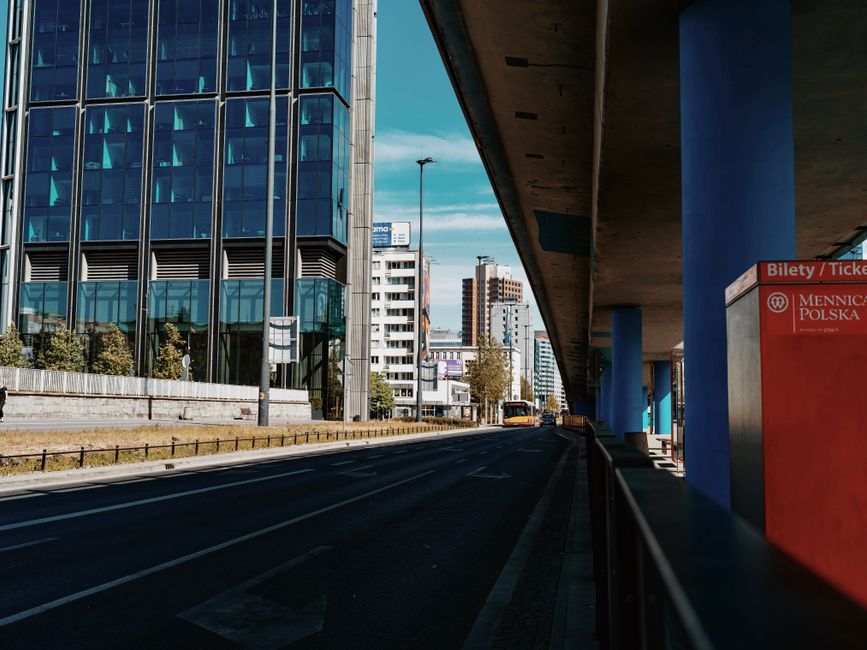 Poland European modern train station exterior