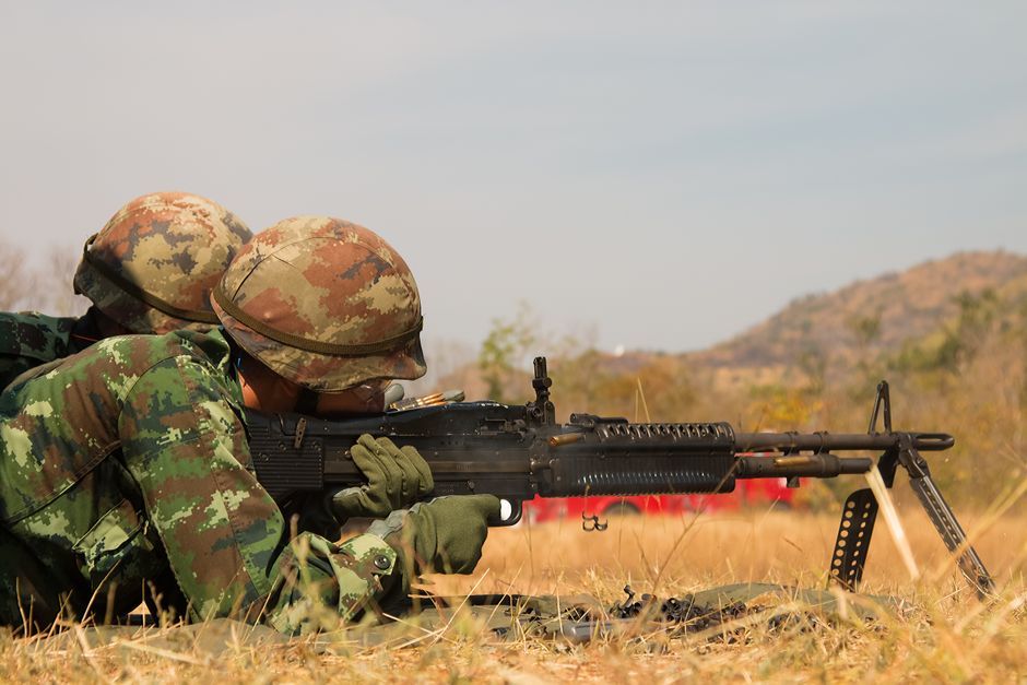 Royal Thai Army soldiers training field