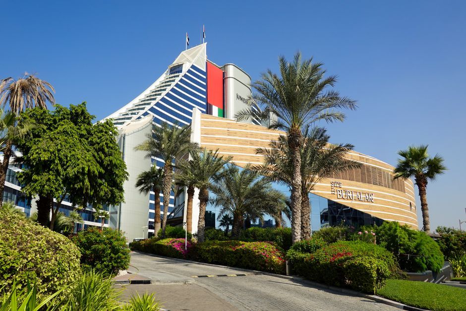 Dubai UAE modern hotel resort exterior