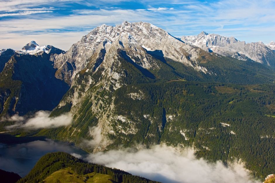 Germany Alpine mountain landscape Bavarian Alps Berchtesgaden nature