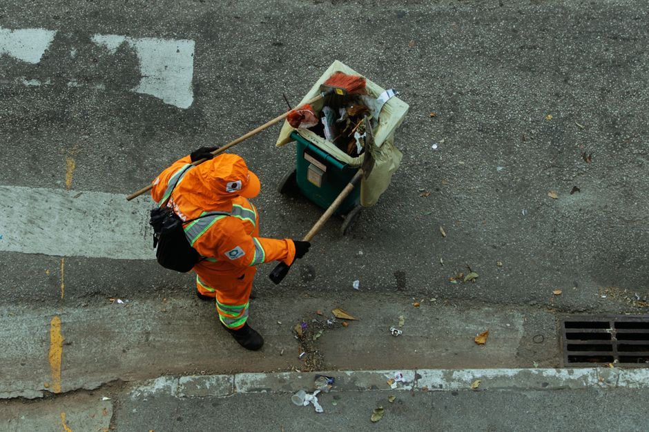 Thailand street cleaning municipal workers