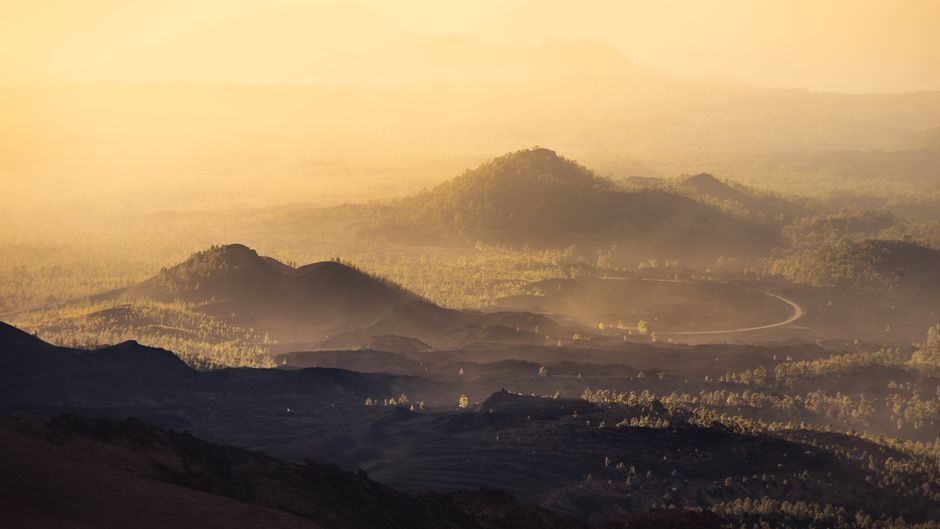 Indonesian forest landscape smoke haze