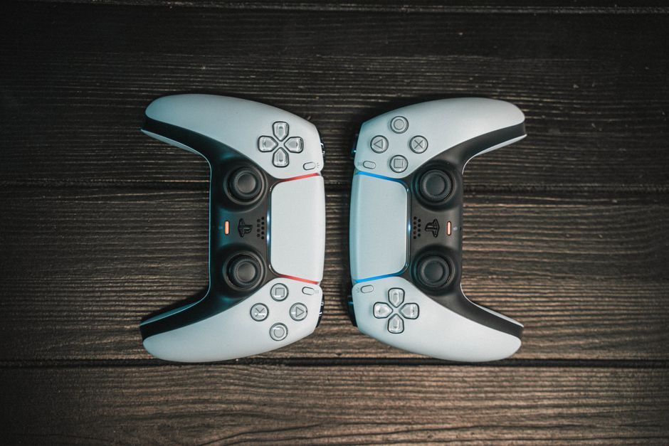 video game console controller setup gaming room