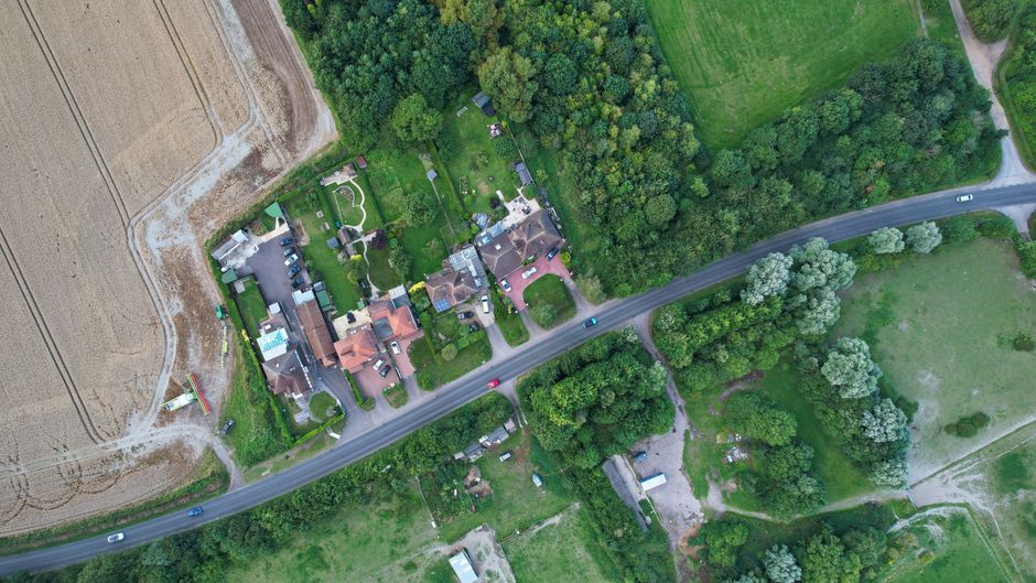 UK police search operation rural village UK