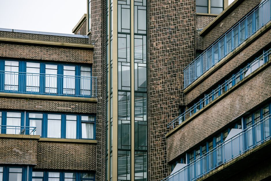 UK National Health Service hospital building exterior