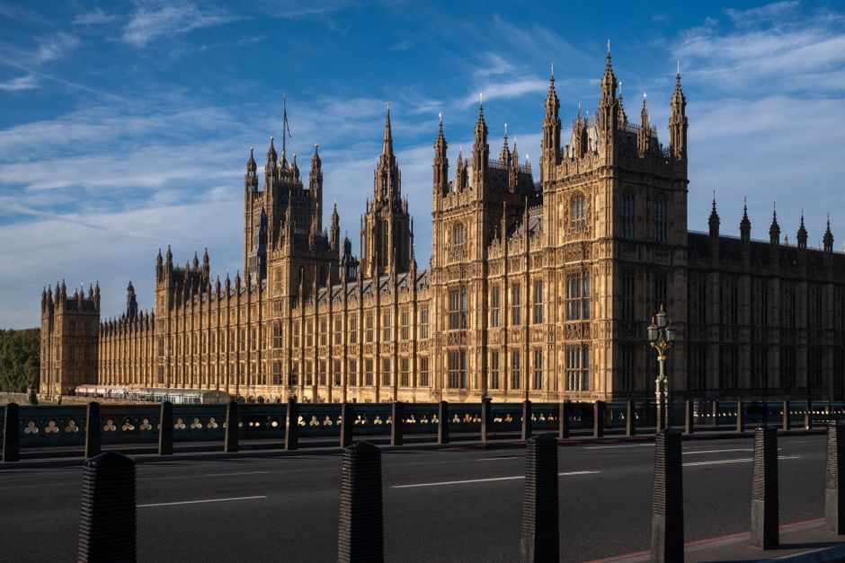 UK parliament building exterior daytime