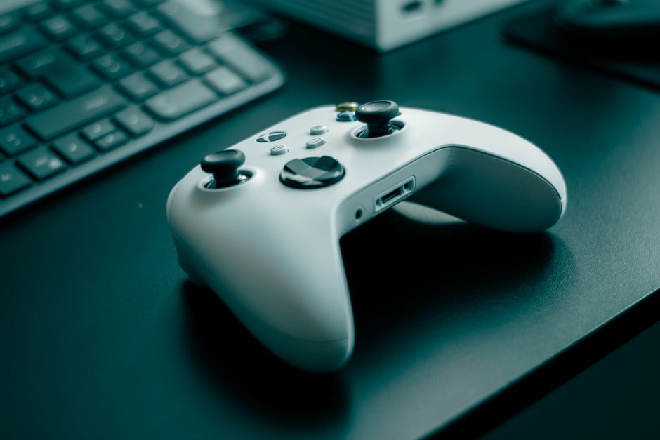 video game console gaming setup controller