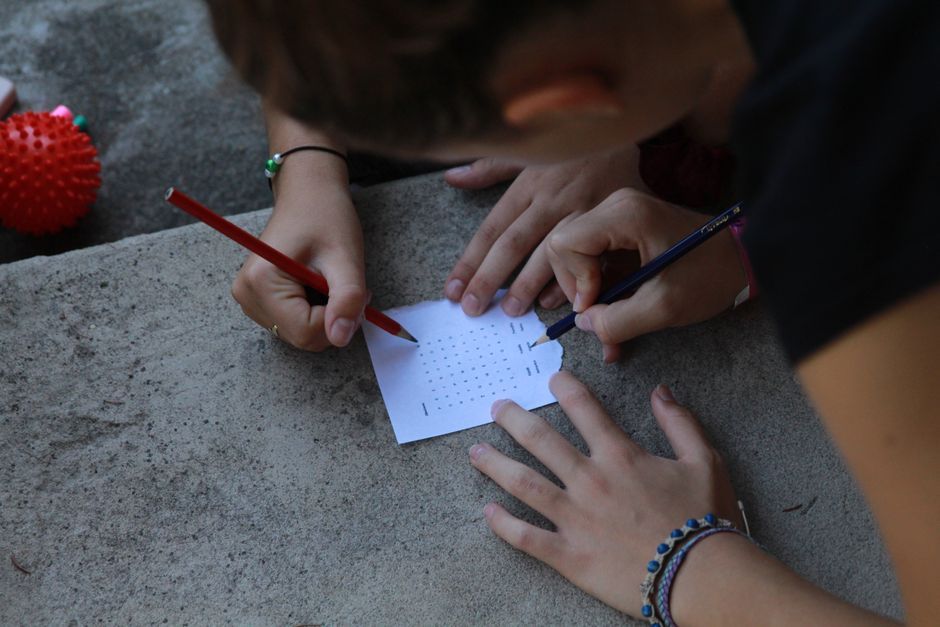 pencil writing notebook puzzle grid