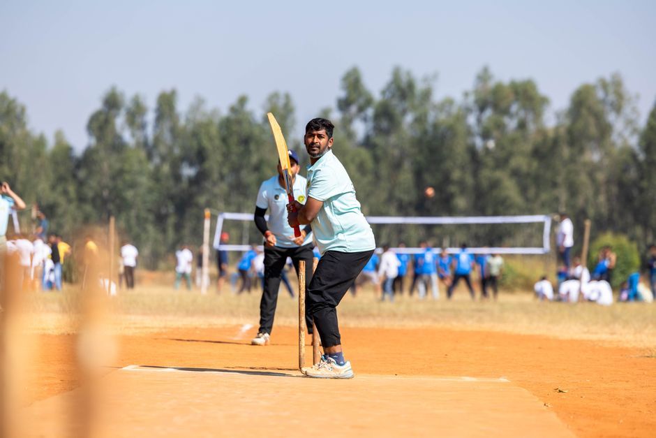 cricket bat ball pitch