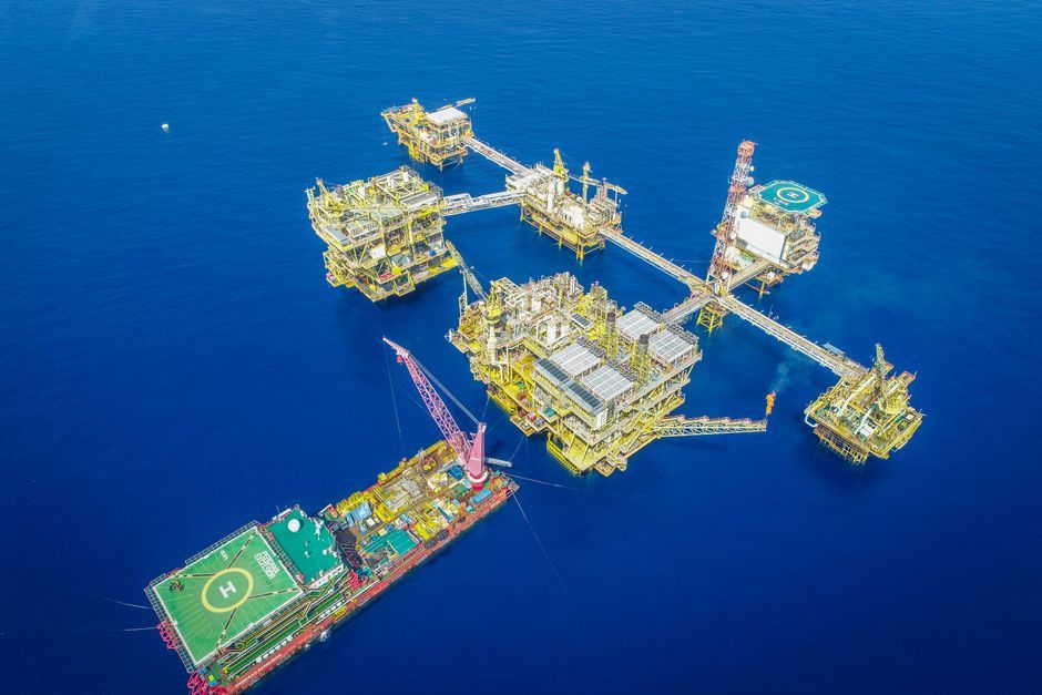 UK North Sea oil and gas extraction facility offshore