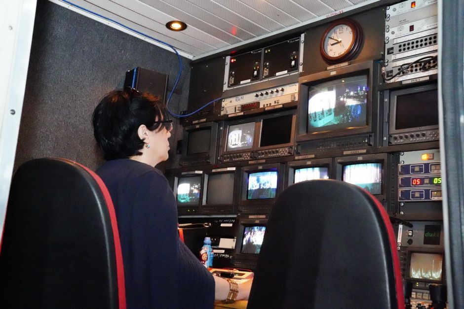 UK television news broadcasting camera equipment