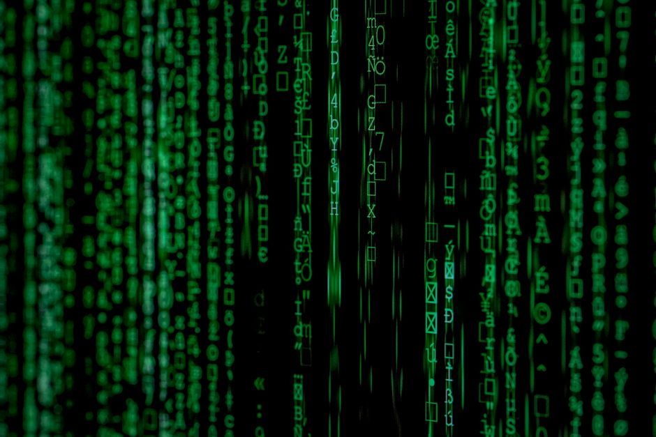 cybersecurity digital data code screen