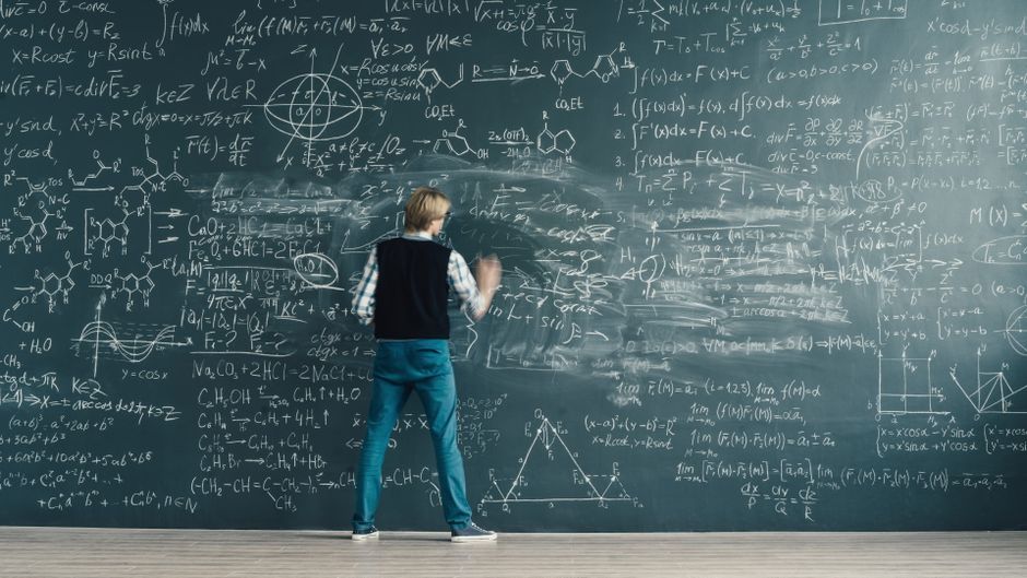 mathematics formulas whiteboard science research
