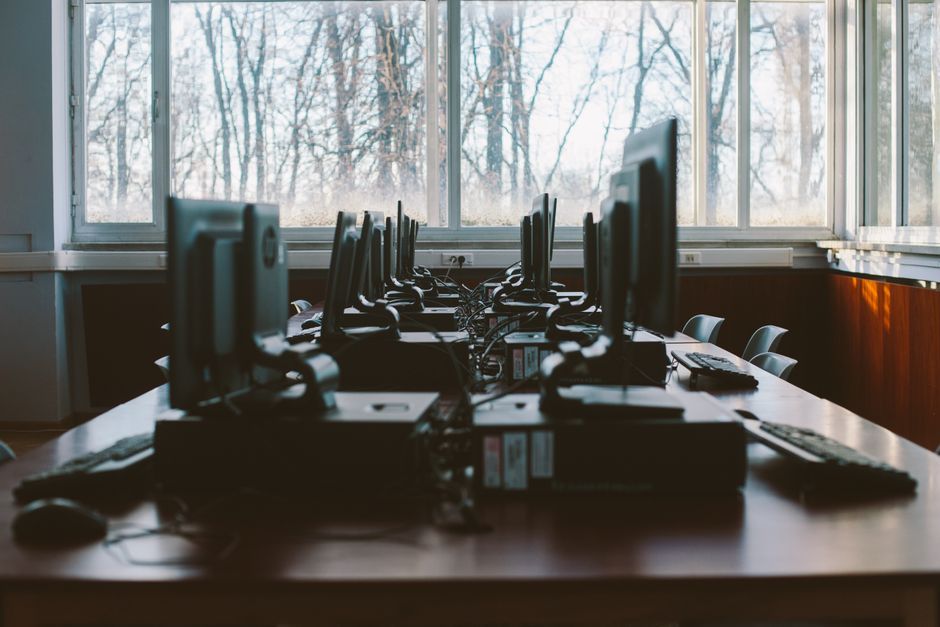 modern technology research computer workstation no logo