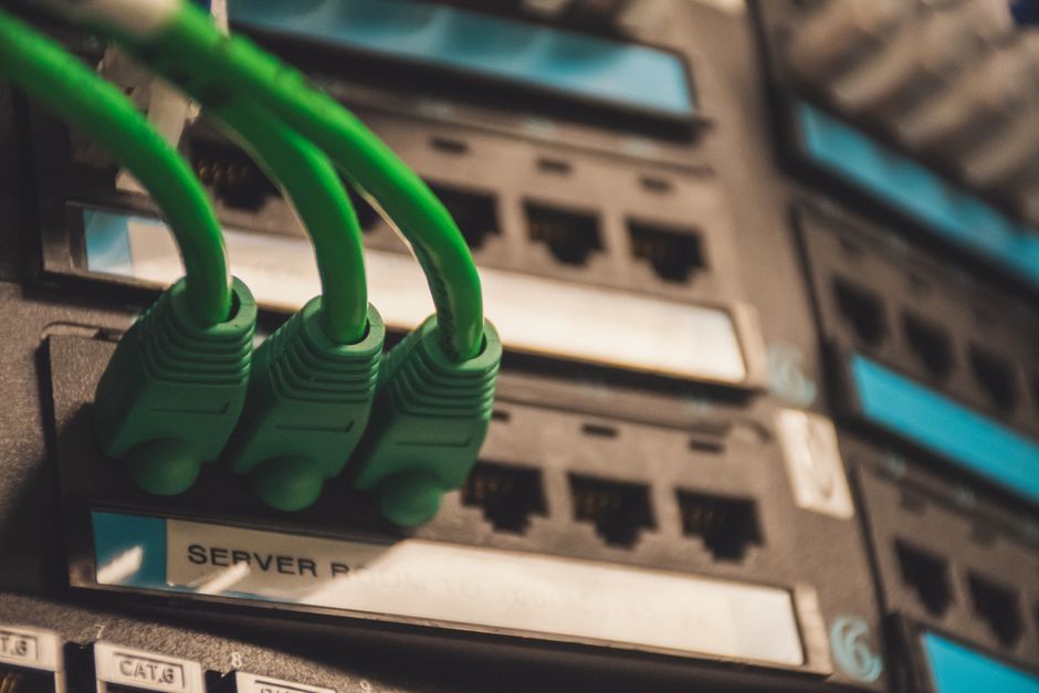computer terminal server rack datacenter no logo