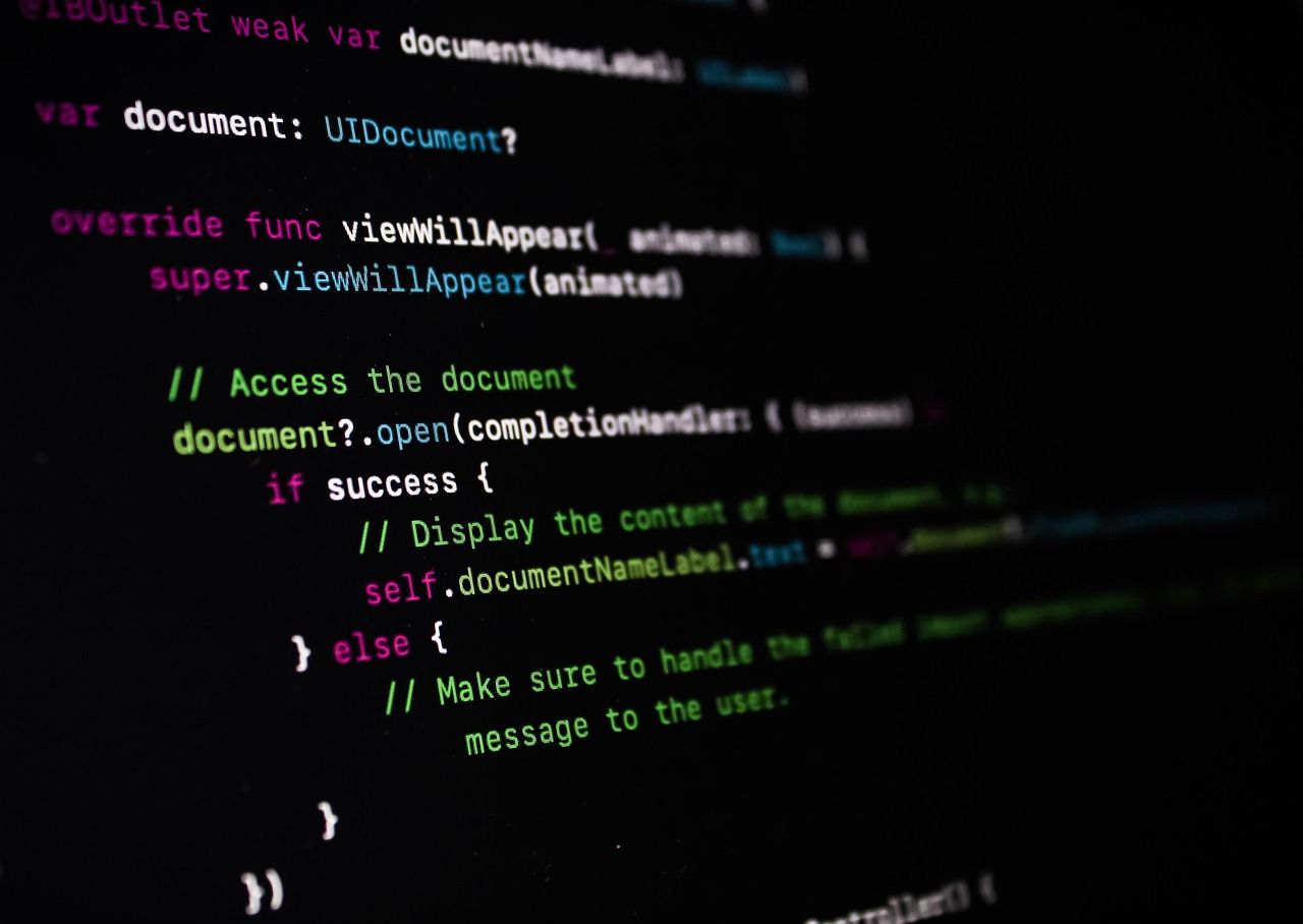 typescript code editor screen dark mode
