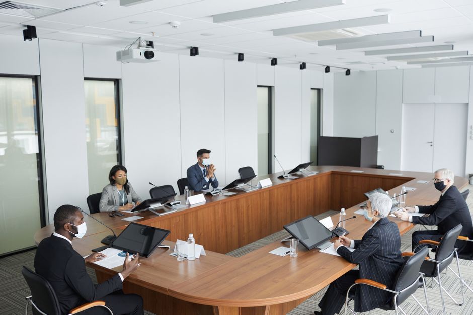 business corporate merger meeting room
