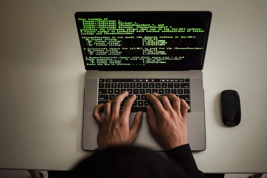 cyber security data leak laptop code