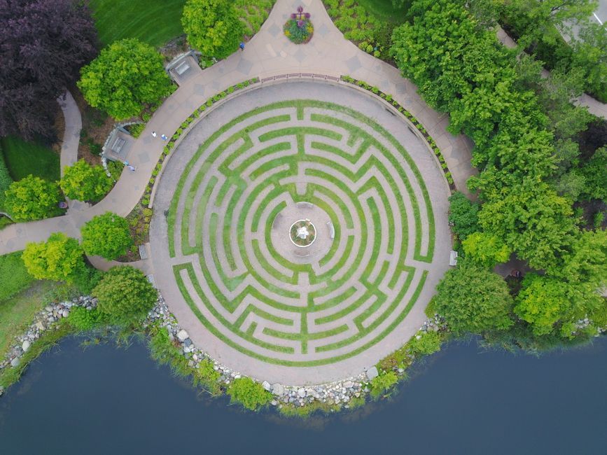 contemporary labyrinth maze public park design