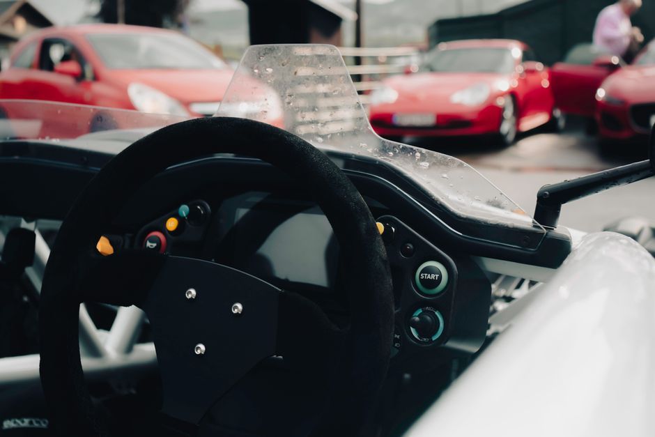 Porsche sports car interior dashboard cockpit
