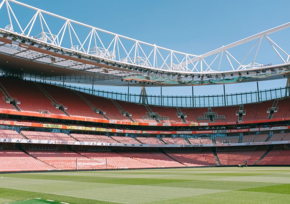 football stadium pitch exterior England