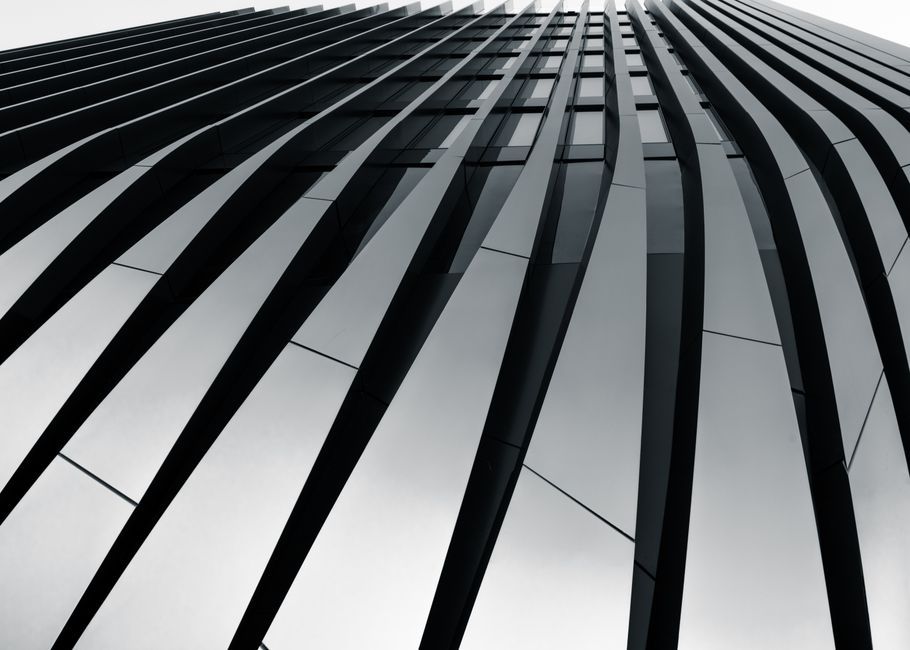 modern glass facade urban building architecture Czech Republic