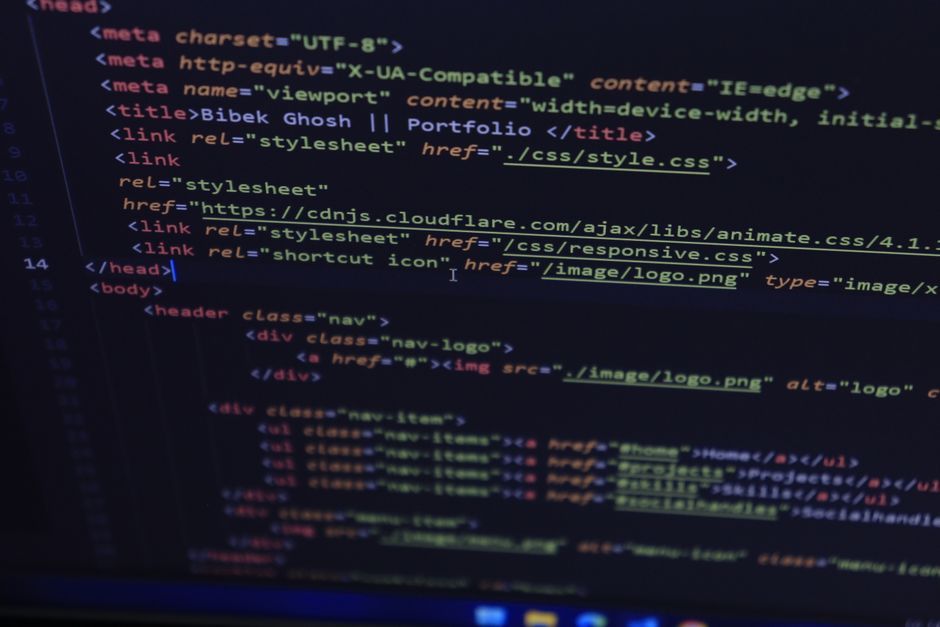 software code editor screen display dark mode