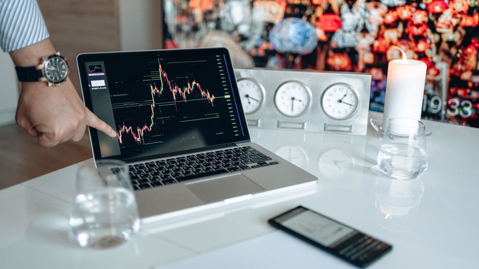 financial technology startup office desk workspace