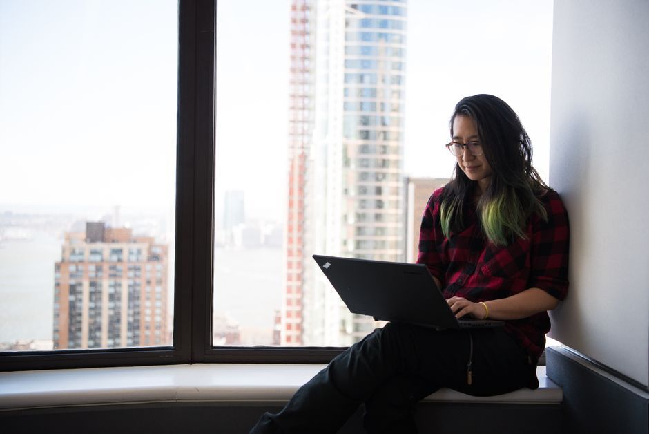 startup entrepreneur working laptop office