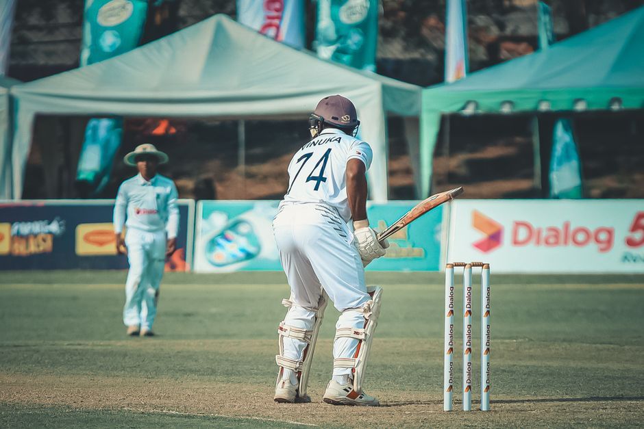 cricket batsman crease stadium